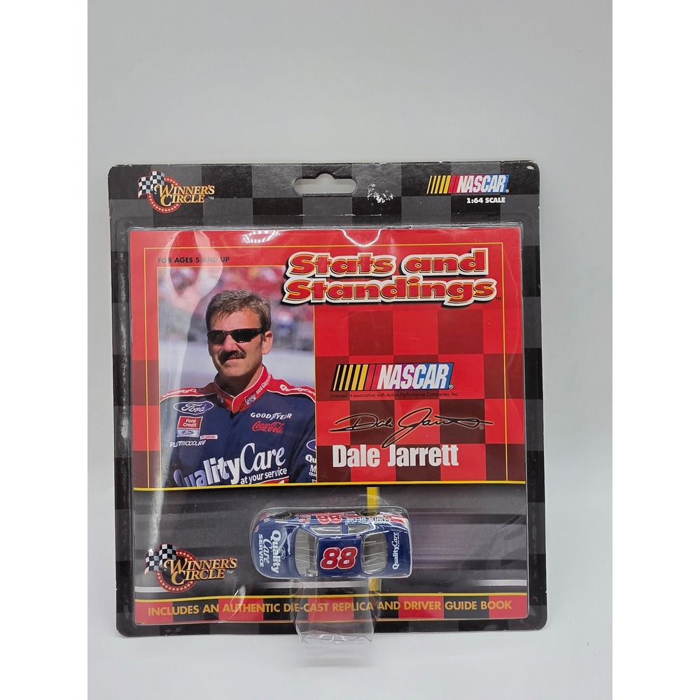Winner's Circle NASCAR Dale Jarrett 88 Quality Care 1:64 Diecast Stats Standings